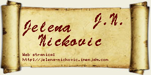 Jelena Ničković vizit kartica